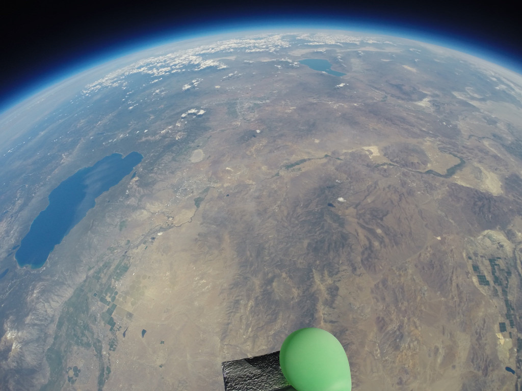 Photo taken from near space, June 2015, from the High Hopes Project balloon.